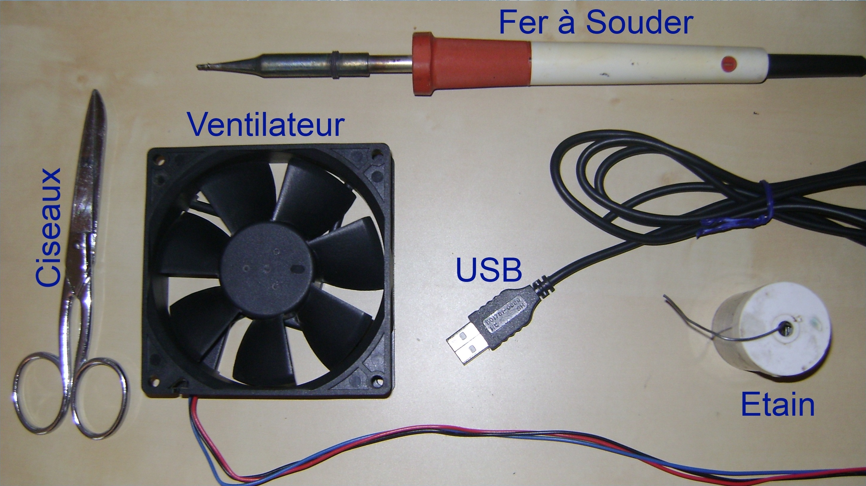 Fabriquez votre ventilateur USB 