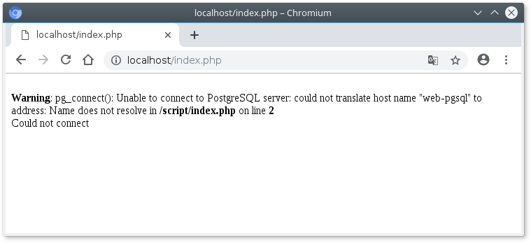 Unable to connect to PostgreSQL server