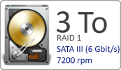 HDD 3 To 3.0 5400rpm RAID1